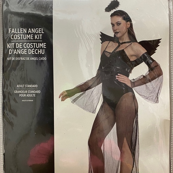 Sexy Fallen Angel Halloween Costume with Accessories - Picture 1 of 3